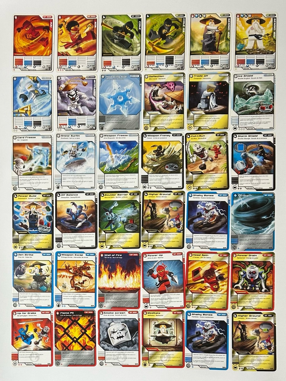 36 Lego Ninjago Battle Cards 2012 Character Cards Trading Cards with Card Holder